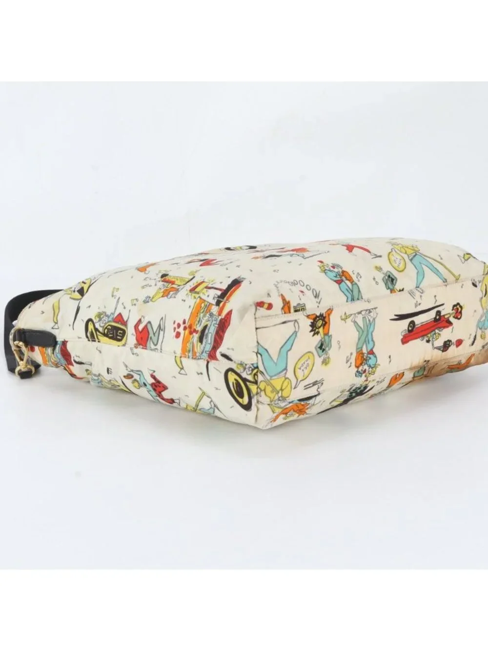 Prada Tessuto Nylon Musical Instrument Motif Print 2-Way Shoulder Bag Crossbody